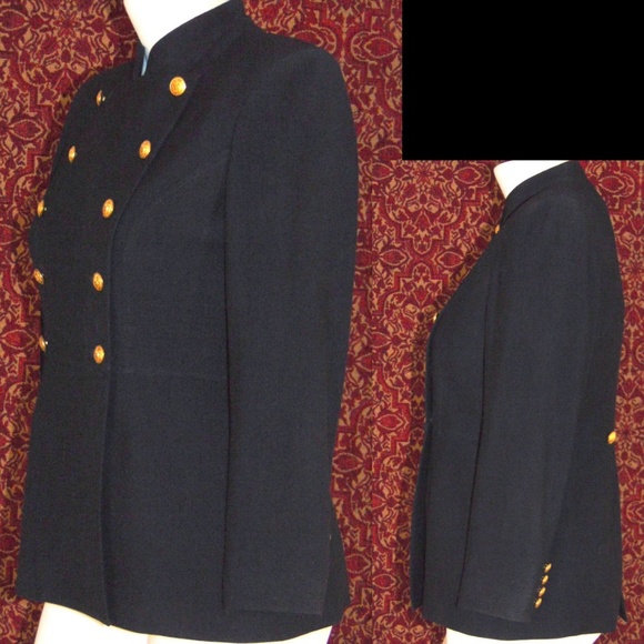 RALPH LAUREN Navy military band style jacket 12P - Picture 6 of 8